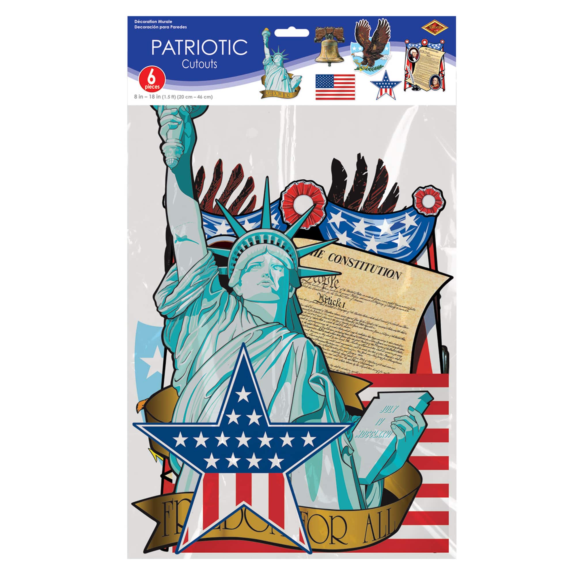 Beistle Patriotic Cutouts, 6ct.